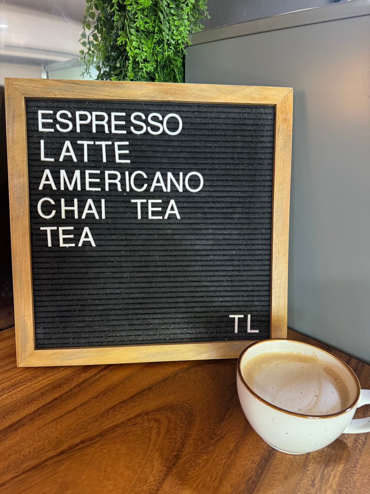 Fire Bean Cafe espresso menu board